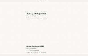 Yesterday sits just below today. Scroll back through the days you've written.