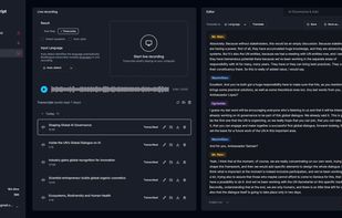 RiverScript AI workflow interface