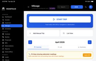 RoadFolio screenshot 2