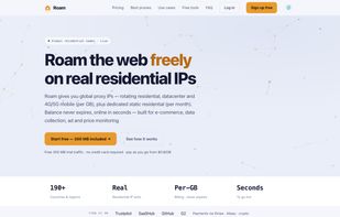 Homepage - rotating residential, datacenter and 4G/5G mobile proxies, pay as you go.