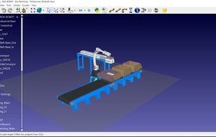 RoboDK Pick and Place station - Light theme