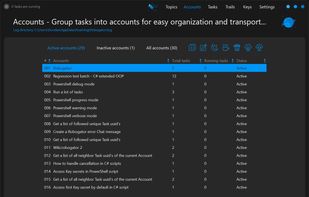 Stay organized - Build your own automation workflows within an account repository with multiple linked Tasks.