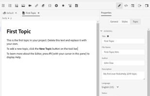 Adobe RoboHelp screenshot 1