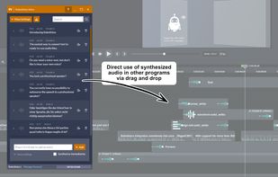 Direct usage of generated audio files in other programs via drag & drop.