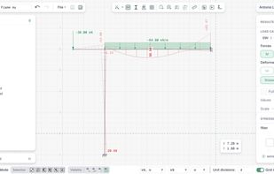 Main window. Model Tree, Results panel
