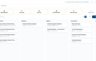  The same applications as a board, dragged between stages