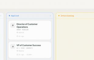 Job tracker Kanban board (drag and drop)