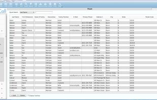 This membership listing allows you to filter for people with common characteristics.  Then send an email, text or create mail merge letter.
