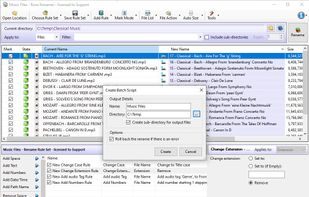 Rons Renamer - Create Batch Script Dialog