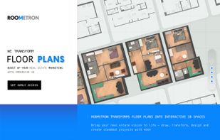 Roometron website homepage