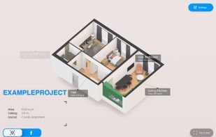 Roometron online interactive space example