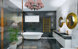 Roomtodo Bathroom Render - A high-quality rendered visualization created from an interior design project in Roomtodo.