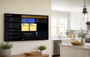 Old TV mounted in the den