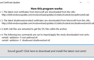 Root Certificate Updater screenshot 1