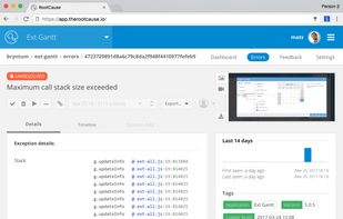 RootCause Error Details Page