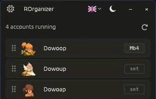 ROrganizer execution
