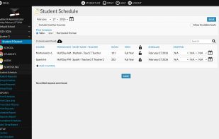 Student Schedule
