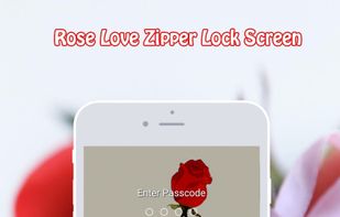 Rose Love Zipper Screen Lock screenshot 2