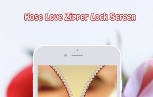 Rose Love Zipper Screen Lock screenshot 3