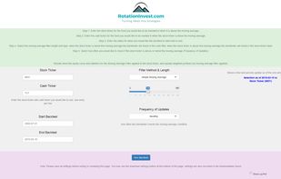 Moving Average Crossover Tool