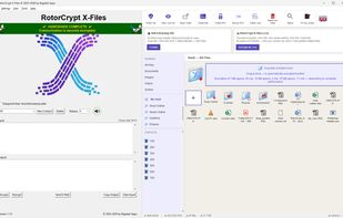 RotorCrypt X-Files handshake complete: green banner reads HANDSHAKE COMPLETE, communication is securely encrypted. Contact is now fully verified and trusted. RCX files can be sent to and received from this contact, encrypted and decrypted without further password entry.