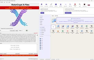 RotorCrypt X-Files wrong contact for RCX decryption: error popup shows the selected .rcx file is not for this contact and cannot be decrypted, with OK button. Red banner above warns "NO HANDSHAKE WITH THIS CONTACT" and that the connection is not yet secured.