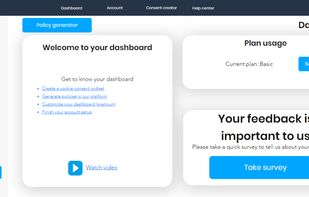 Main dashboard page