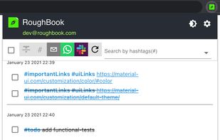 Strike notes when done and even hide striked notes using settings.