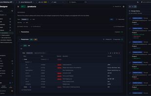 Design your OpenAPI spec in a visual editor — every change tracked.