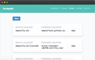 Set up routes for each domain and send them to different locations