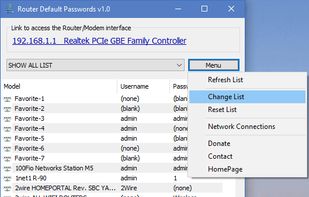 Router Default Password screenshot 2