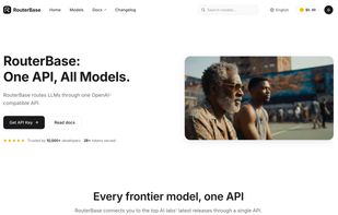 RouterBase Homepage screenshot