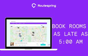 Not sure when and where your day will end? No problem! You can book a room until 5:00 am
