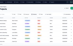 Track client projects, priorities, owners and deadlines in one live dashboard.