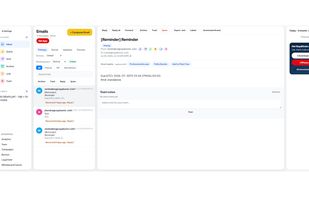 A modern, un-bloated email dashboard featuring intelligent inbox categorization, contextual smart quick-replies, integrated team collaboration notes directly within threads, and cross-device sync.