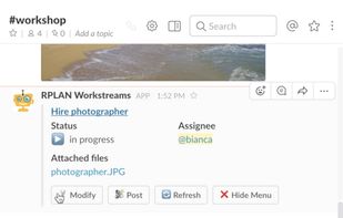 RPLAN Workstreams screenshot 2
