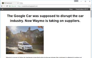 Reader mode for a more comfortable read and for sharing
