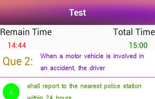 RTO Driving Licence Test screenshot 2