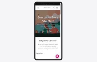 Mobile Website with Widget Closed