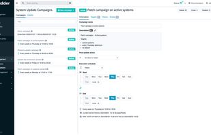 Patch management - campaign planning view