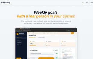 Rumblestrip homepage showing an image of the application.