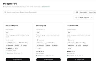 Model library: pricing, context and capabilities