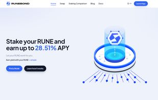 RUNEBond home: earn yield on your RUNE by bonding with node operators, without running a node.