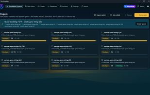 Developer tab: import your own strings file and get a translated project for every language you pick.