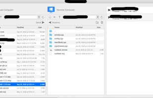 File transfer window