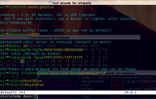 rxvt-unicode screenshot 1