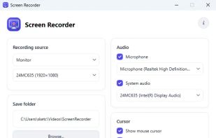 Screen Recorder v3 - Main window