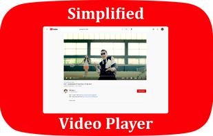 Simplify the video player. Remove the sidebar suggestions, comments, menu buttons, and more!