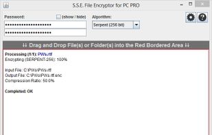 S.S.E. File Encryptor screenshot 1