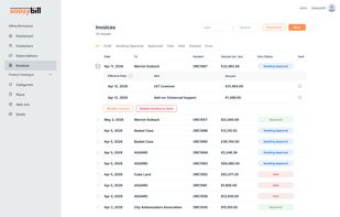 Invoices are created directly in Xero and managed from one place. Modify, void, or delete any invoice in Xero without leaving Saasybill. Invoice status stays in sync automatically.